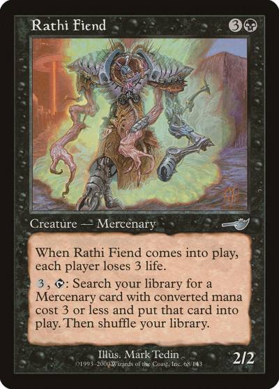 Rathi Fiend 68 Nemesis Magic card