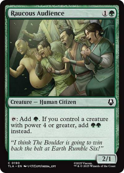 Raucous Audience TLA-190 Avatar: The Last Airbender Magic card