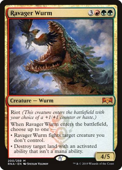 Ravager Wurm RNA-200 Ravnica Allegiance Magic card