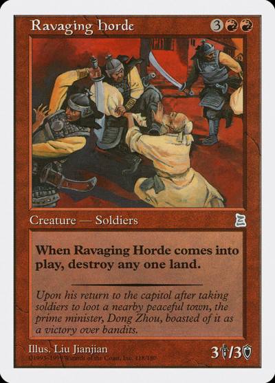 Ravaging Horde PTK-118 Portal Three Kingdoms Magic card