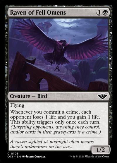 Raven of Fell Omens OTJ-101 Outlaws of Thunder Junction Magic card