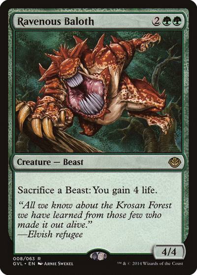 Ravenous Baloth GVL-8 Duel Decks Anthology: Garruk vs. Liliana Magic card
