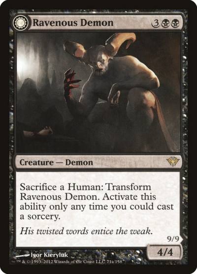 Ravenous Demon // Archdemon of Greed DKA-71 Dark Ascension Magic card
