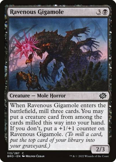 Ravenous Gigamole 113 The Brothers' War Magic card