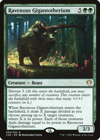 Ravenous Gigantotherium C20-63 Commander 2020 Magic card