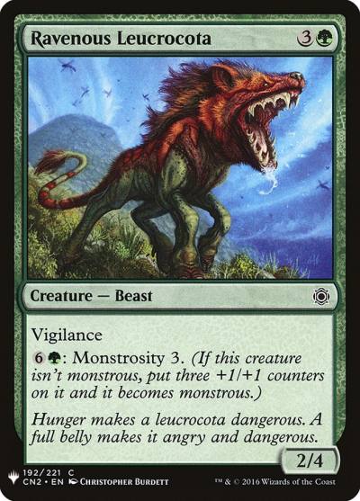Ravenous Leucrocota PLST-CN2-192 The List Magic card