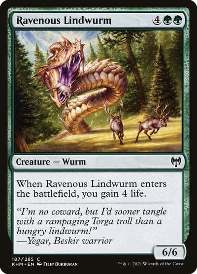 Ravenous Lindwurm 187 Kaldheim Magic card