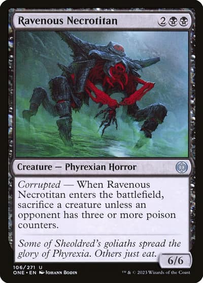 Ravenous Necrotitan 106 Phyrexia: All Will Be One Magic card