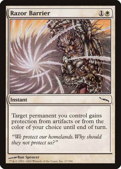 Razor Barrier MRD-17 Mirrodin Magic card