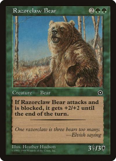 Razorclaw Bear 142 Portal Second Age Magic card