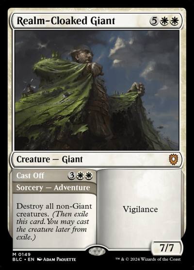 Realm-Cloaked Giant // Cast Off BLC-149 Bloomburrow Commander Magic card