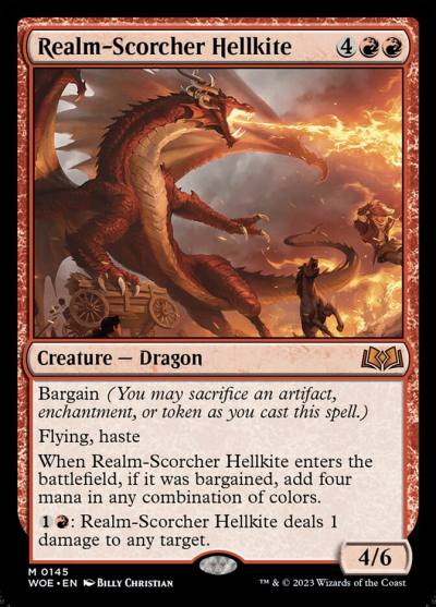 Realm-Scorcher Hellkite WOE-145 Wilds of Eldraine Magic card