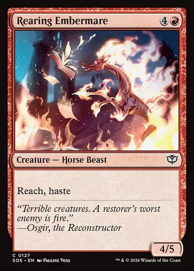 Rearing Embermare 127 Secrets of Strixhaven Magic card