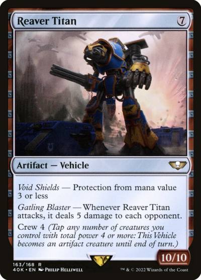 Reaver Titan 40K-163 Warhammer 40,000 Commander Magic card