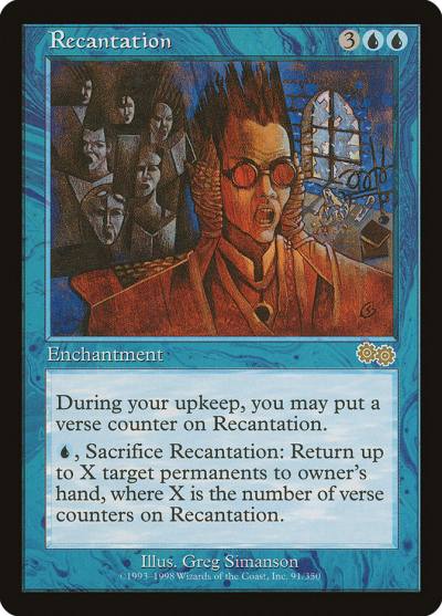 Recantation USG-91 Urza's Saga Magic card
