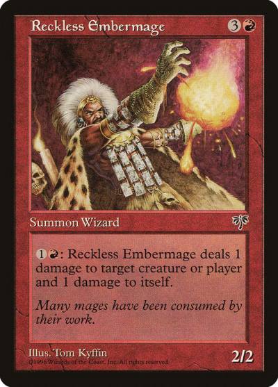 Reckless Embermage MIR-189 Mirage Magic card