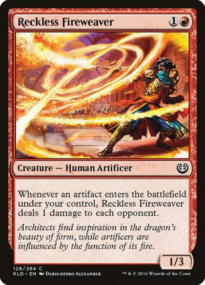 Reckless Fireweaver KLD-126 Kaladesh Magic card