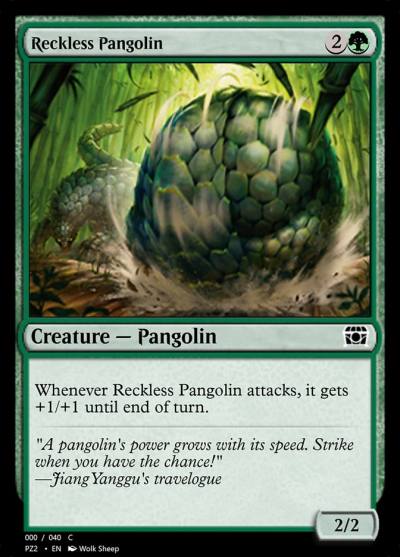 Reckless Pangolin PZ2-70845 Treasure Chest Magic card