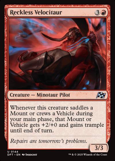 Reckless Velocitaur DFT-144 Aetherdrift Magic card