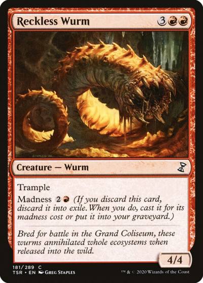 Reckless Wurm TSR-181 Time Spiral Remastered Magic card
