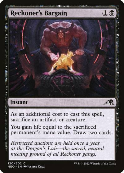 Reckoner's Bargain NEO-120 Kamigawa: Neon Dynasty Magic card