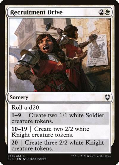 Recruitment Drive CLB-38 Commander Legends: Battle for Baldur's Gate Magic card