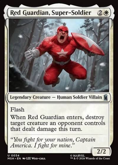 Red Guardian, Super-Soldier MSH-34 Marvel Super Heroes Magic card