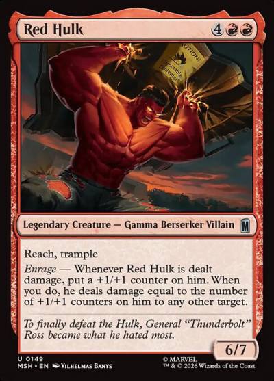 Red Hulk MSH-149 Marvel Super Heroes Magic card