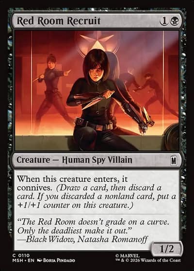 Red Room Recruit 110 Marvel Super Heroes Magic card