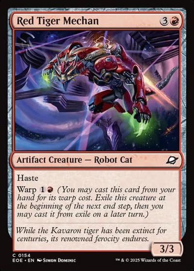 Red Tiger Mechan 154 Edge of Eternities Magic card