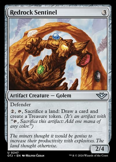Redrock Sentinel 247 Outlaws of Thunder Junction Magic card
