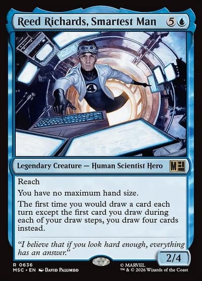 Reed Richards, Smartest Man 636 Marvel Super Heroes Commander Magic card