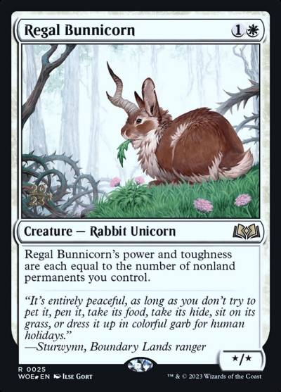 Regal Bunnicorn PWOE-25S Wilds of Eldraine Promos Magic card