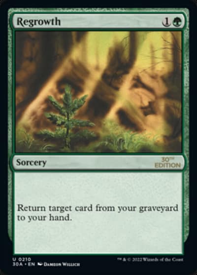 Regrowth 30A-210 30th Anniversary Edition Magic card