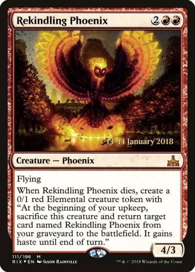 Rekindling Phoenix PRIX-111S Rivals of Ixalan Promos Magic card