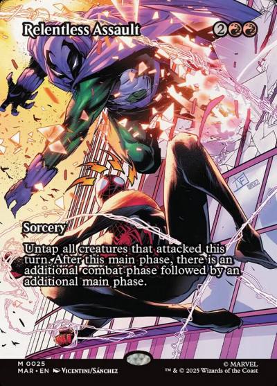 Relentless Assault MAR-25 Marvel Universe Magic card