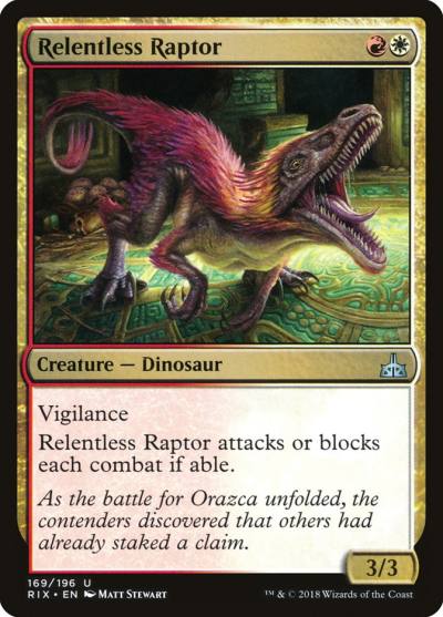 Relentless Raptor 169 Rivals of Ixalan Magic card