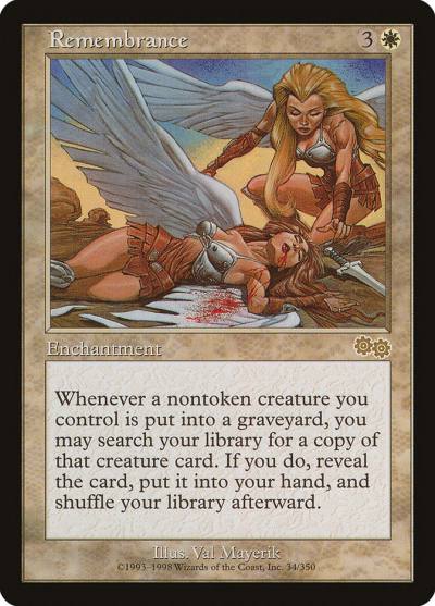 Remembrance USG-34 Urza's Saga Magic card