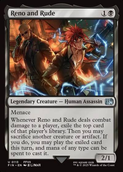 Reno and Rude FIN-113 Final Fantasy Magic card