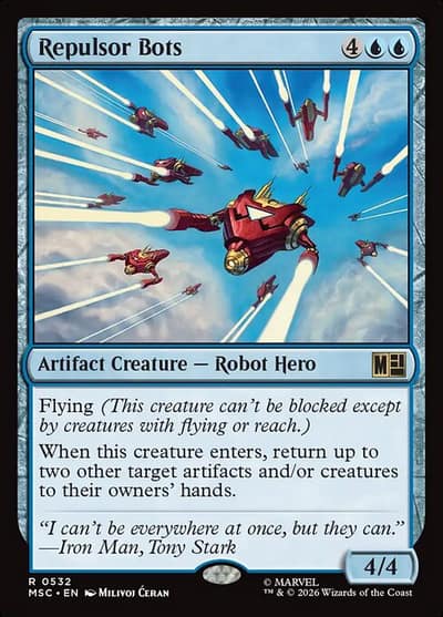 Repulsor Bots 532 Marvel Super Heroes Commander Magic card
