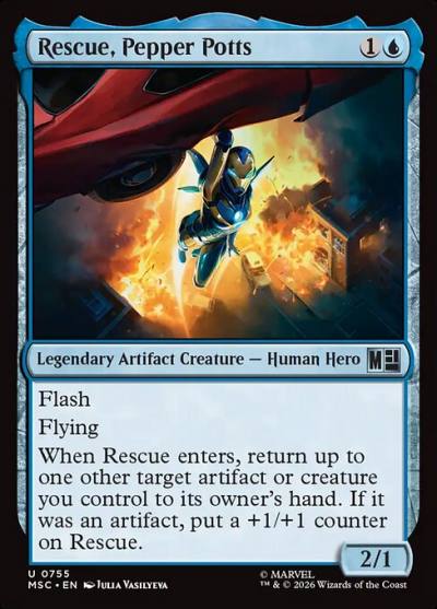 Rescue, Pepper Potts MSC-755 Marvel Super Heroes Commander Magic card