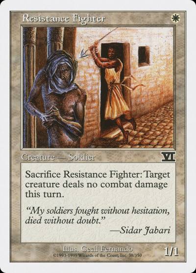 Resistance Fighter 6ED-38 Classic Sixth Edition Magic card