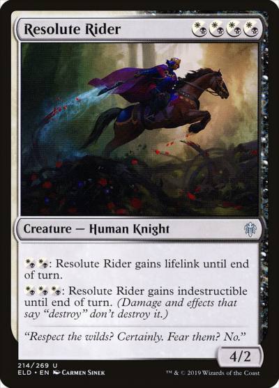 Resolute Rider ELD-214 Throne of Eldraine Magic card