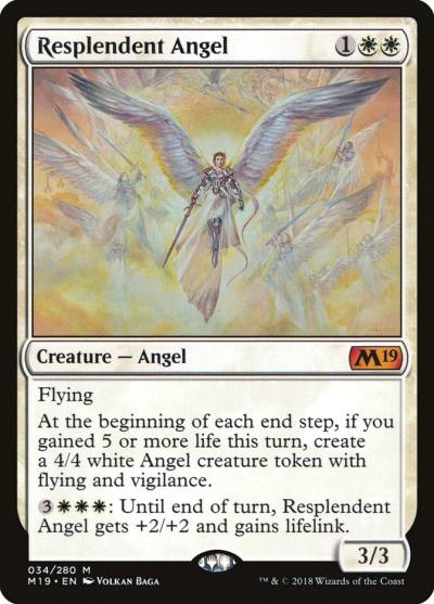 Resplendent Angel M19-34 Core Set 2019 Magic card