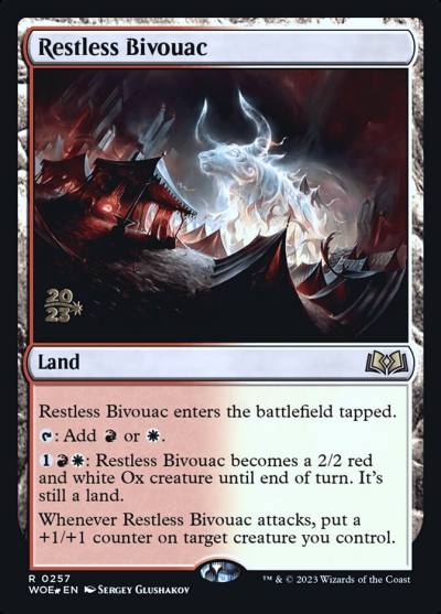 Restless Bivouac PWOE-257S Wilds of Eldraine Promos Magic card