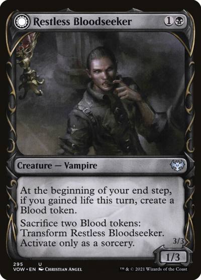 Restless Bloodseeker // Bloodsoaked Reveler VOW-295 Innistrad: Crimson Vow Magic card