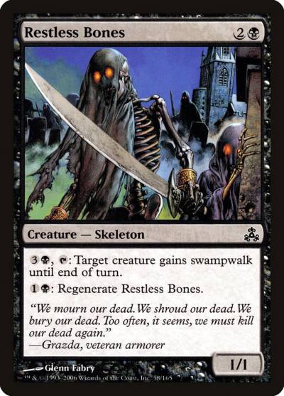 Restless Bones GPT-58 Guildpact Magic card