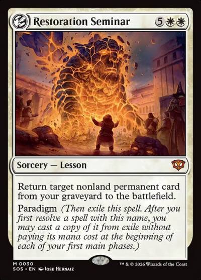 Restoration Seminar SOS-30 Secrets of Strixhaven Magic card
