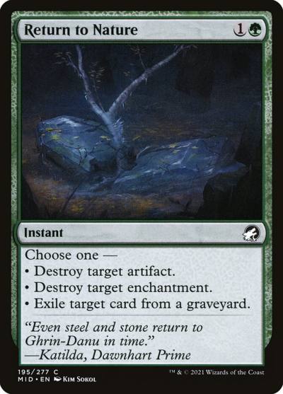 Return to Nature MID-195 Innistrad: Midnight Hunt Magic card