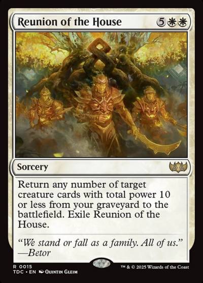 Reunion of the House TDC-15 Tarkir: Dragonstorm Commander Magic card